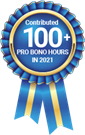 Contributed 100+ Pro Bono Hours in 2021