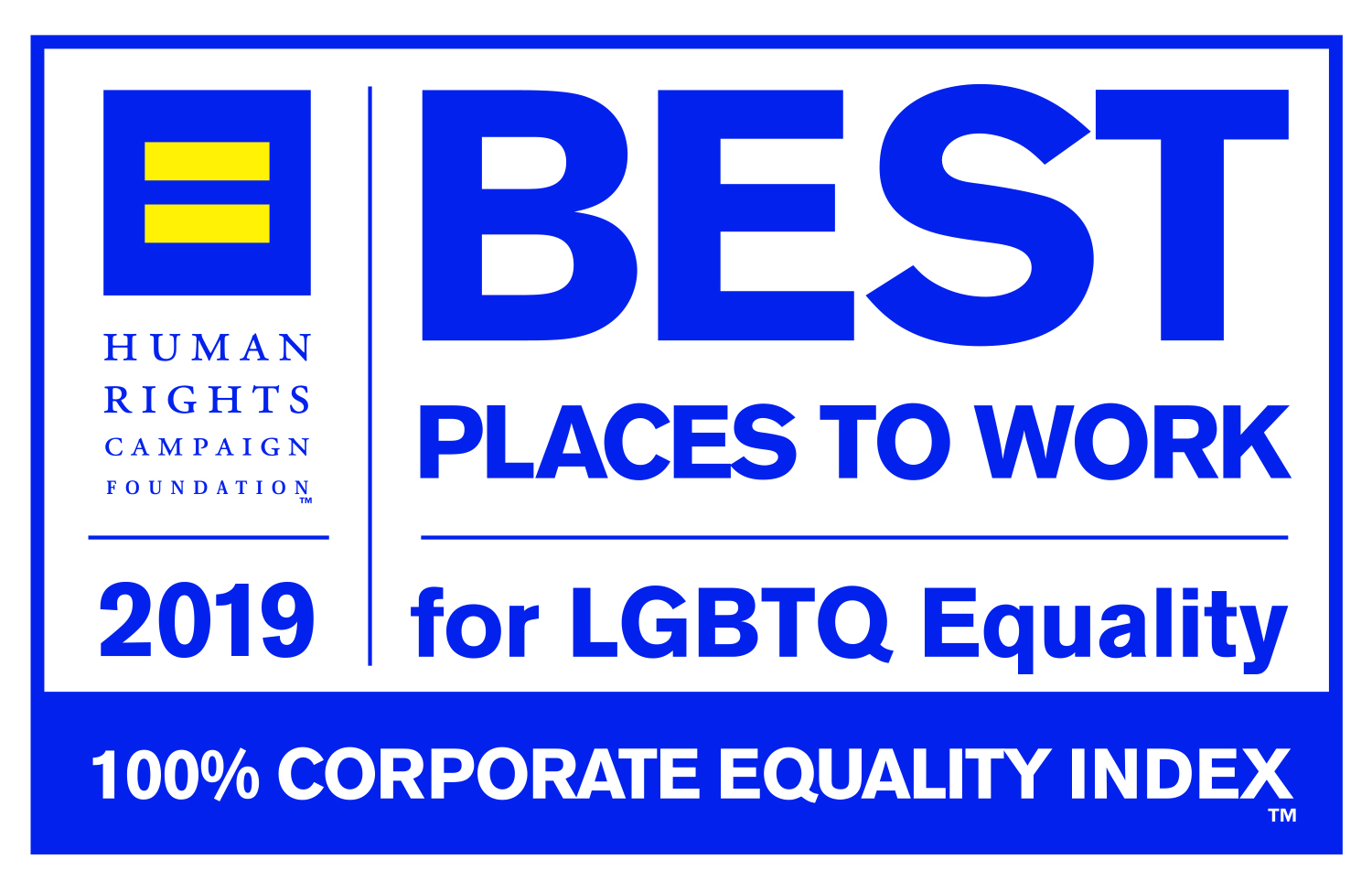 Human Rights CEI 2019 Best Places to Work logo