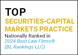 US News Best Lawyers 2021 Tier 1 Securities-Capital Markets Practice