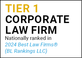 US News Best Lawyers 2021 Tier 1 Corporate Law Firm