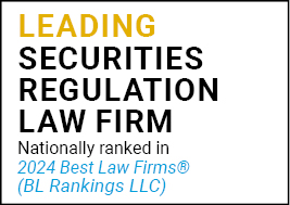 US News Best Lawyers 2022 Leading Securities Regulation Law Firm