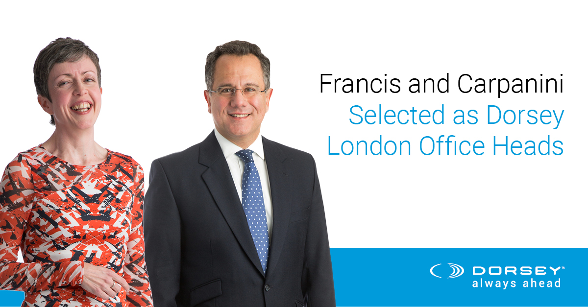 Francis and Carpanini named London co-office heads