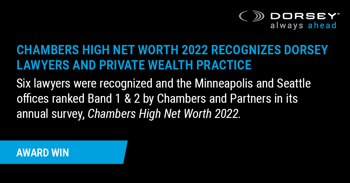 Chambers High Net Worth Private Wealth Practice