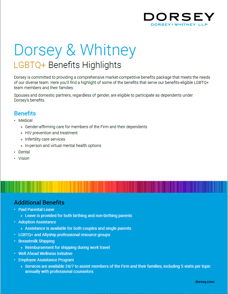 LGBTQ+ Benefits Highlights