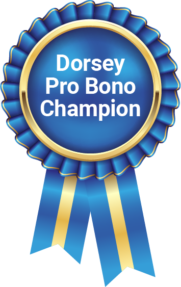 Dorsey Pro Bono Champion