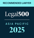 Legal500 Asia Pacific Recommended Lawyer 2025