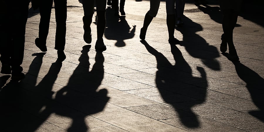 Shadows of People Walking