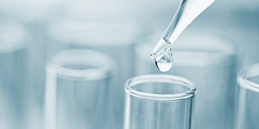 test tube and droplet
