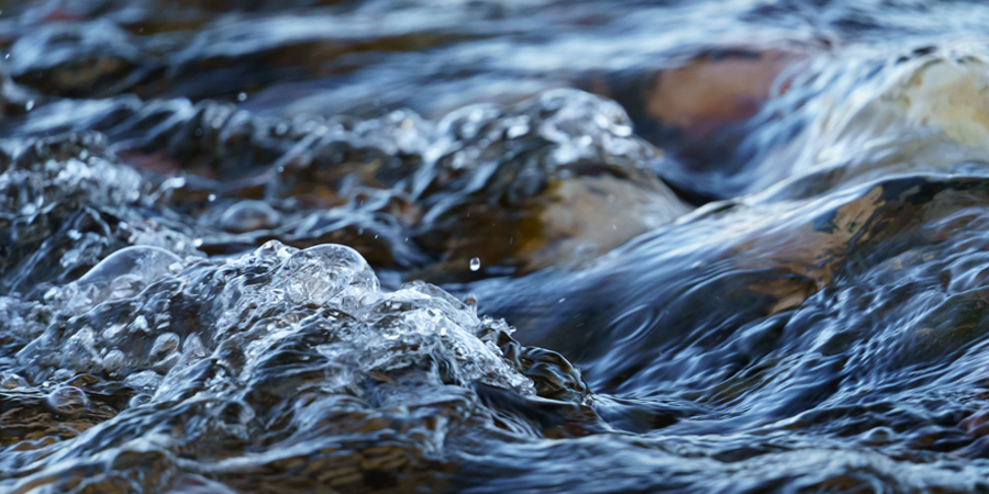 Water over rocks