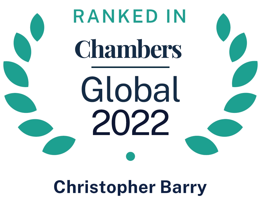 Ranked in Chambers Global 2022 Christopher Barry