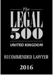 The Legal 500 United Kingdom Recommended Lawyer 2016