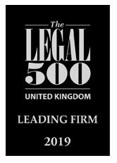 Legal 500 UK Leading Firm 2019
