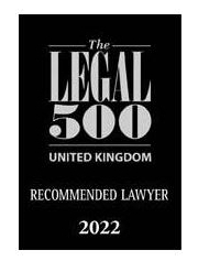 UK Legal 500 Recommended Lawyer 2022