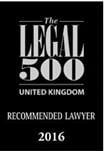 The Legal 500 United Kingdom Recommended Lawyer 2016