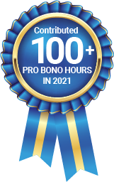 Contributed 100+ Pro Bono Hours in 2021