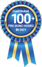 Contributed 100+ Pro Bono Hours in 2021