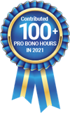Contributed 100+ Pro Bono Hours in 2021