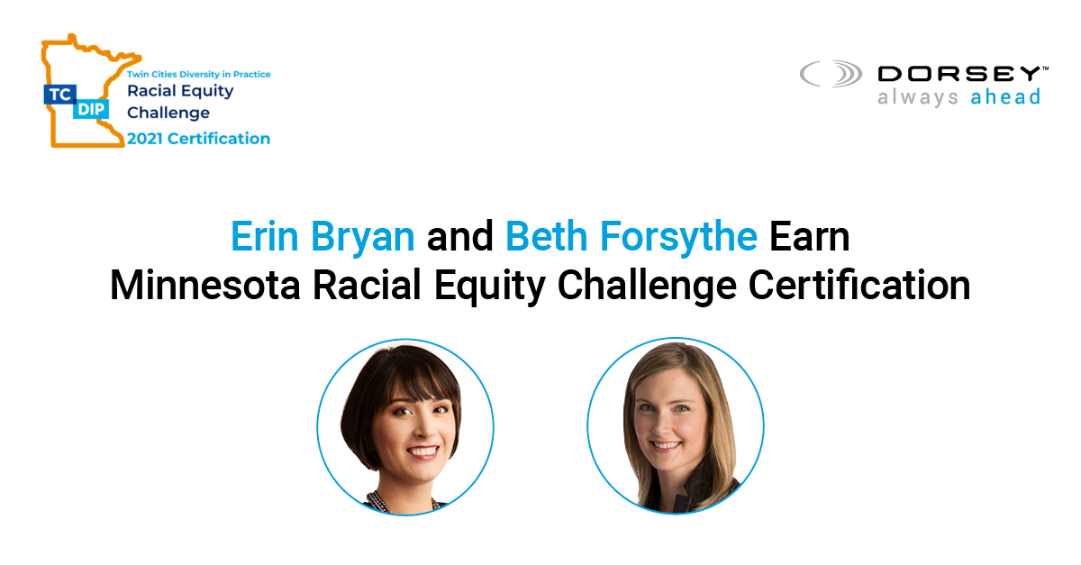 Erin Bryan and Beth Forsythe TCDIP Racial Equity Certification