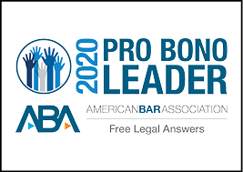 ABA Free Legal Answers 2020 Pro Bono Leader Award