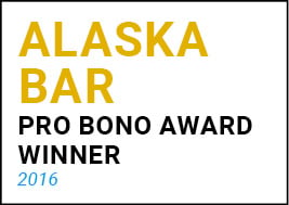 2016 Alaska Bar Pro Bono Winner