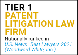 US News Best Lawyers 2021 Tier 1 Patent Litigation Law Firm