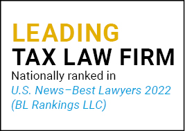 US News Best Lawyers 2022 Leading Tax Law Firm
