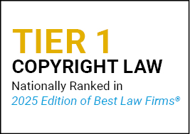 Tier 1 Copyright Law - Nationally Ranked in 2025 Edition of Best Law Firms