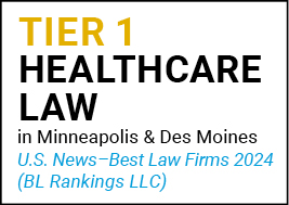 Tier 1 Health Care Law in Des Moines, U.S. News-Best Law Firms 2020