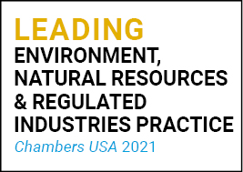 Chambers Leading Environment, Natural Resources & Regulated Practice 2021