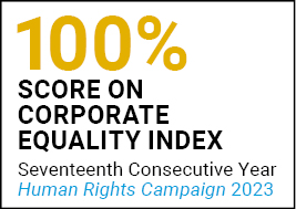 100% Score Equality Index-Human Rights Campaign 2022