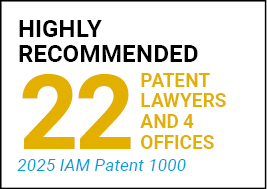 IAM Patent 1000 Highly recommended patent lawyers