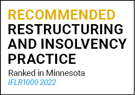 Recommended Restructuring and Insolvency Practice Ranked in MN IFLR1000 2022
