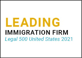 Leading Immigration Firm Legal 500 US 2021