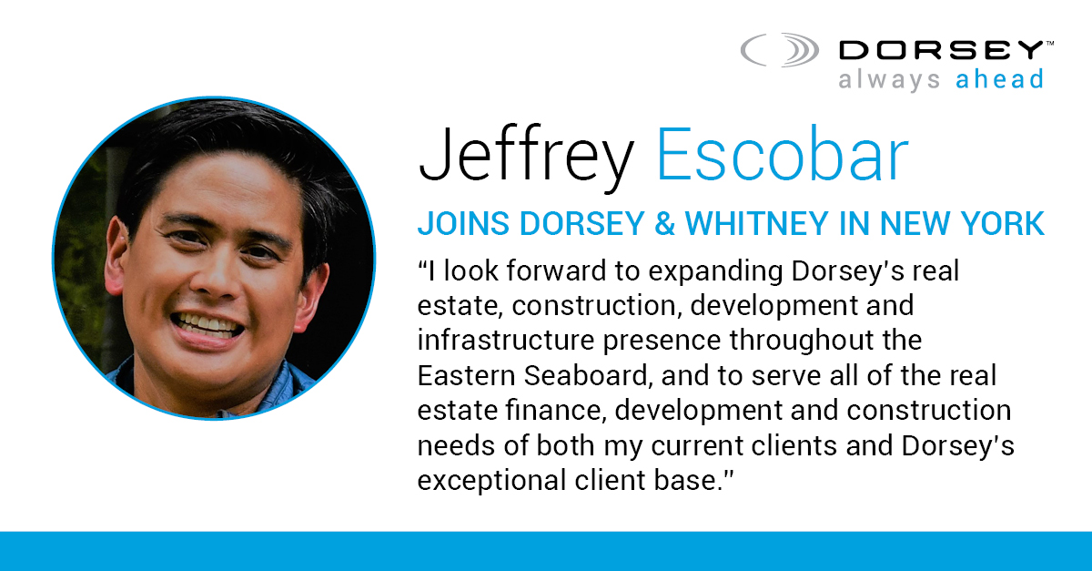 Dorsey Partner Jeffrey Escobar
