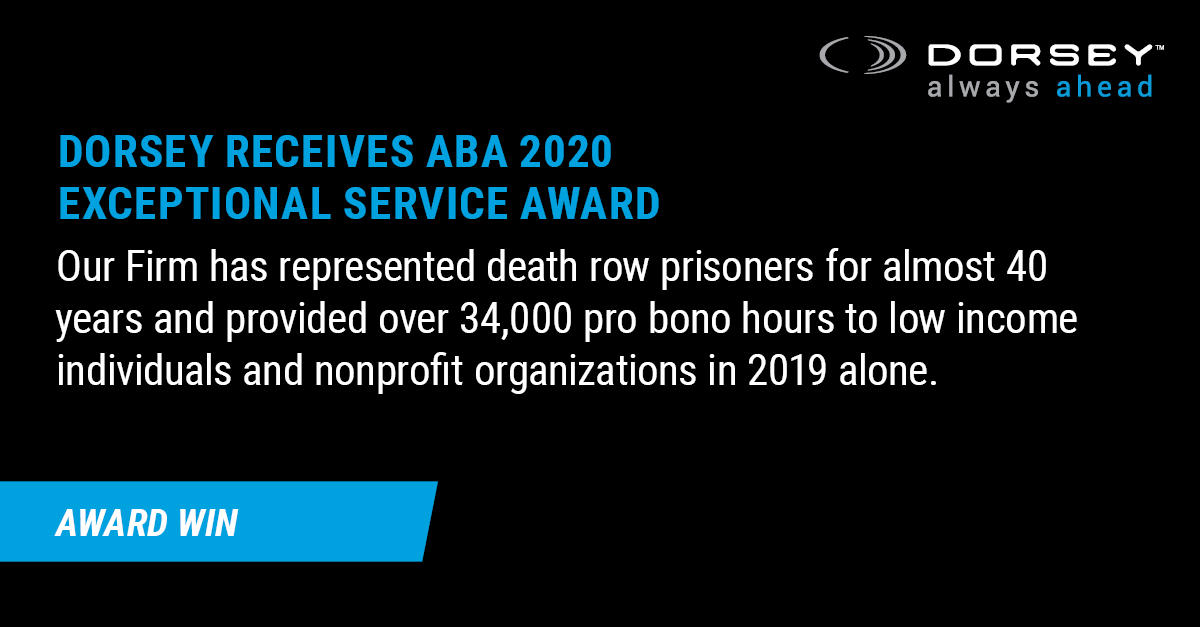 ABA 2020 Exceptional Service Award