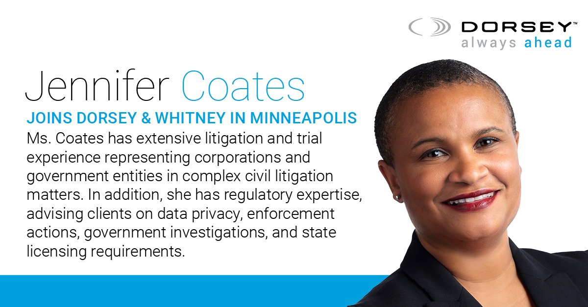 Jennifer Coates Joins Dorsey & Whitney