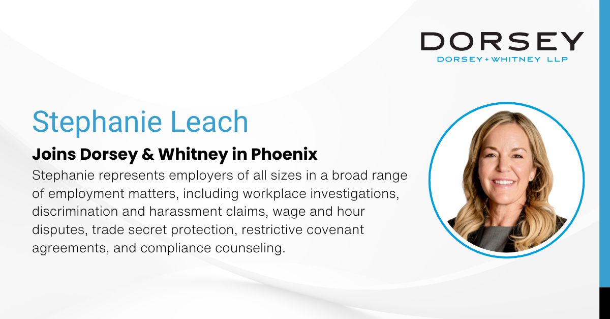 Stephanie Leach Joins Dorsey