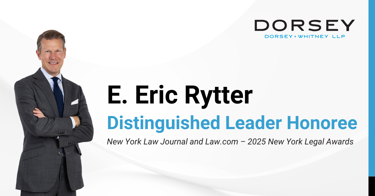 E. Eric Rytter Distinguished Leader Honoree