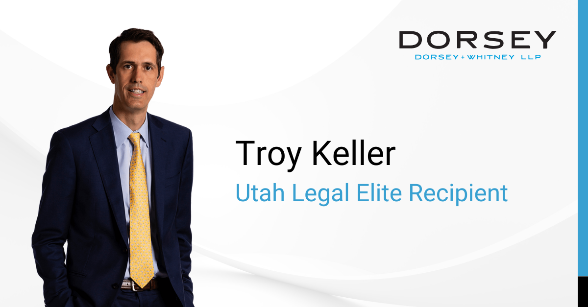Troy Keller Utah Legal Elite Recipient