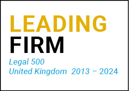 2013-2019 Leading UK Firm-Legal 500